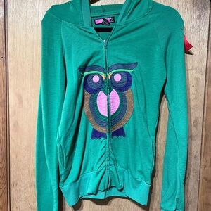 Green Owl‎ Embroidered Women's sweatshirt